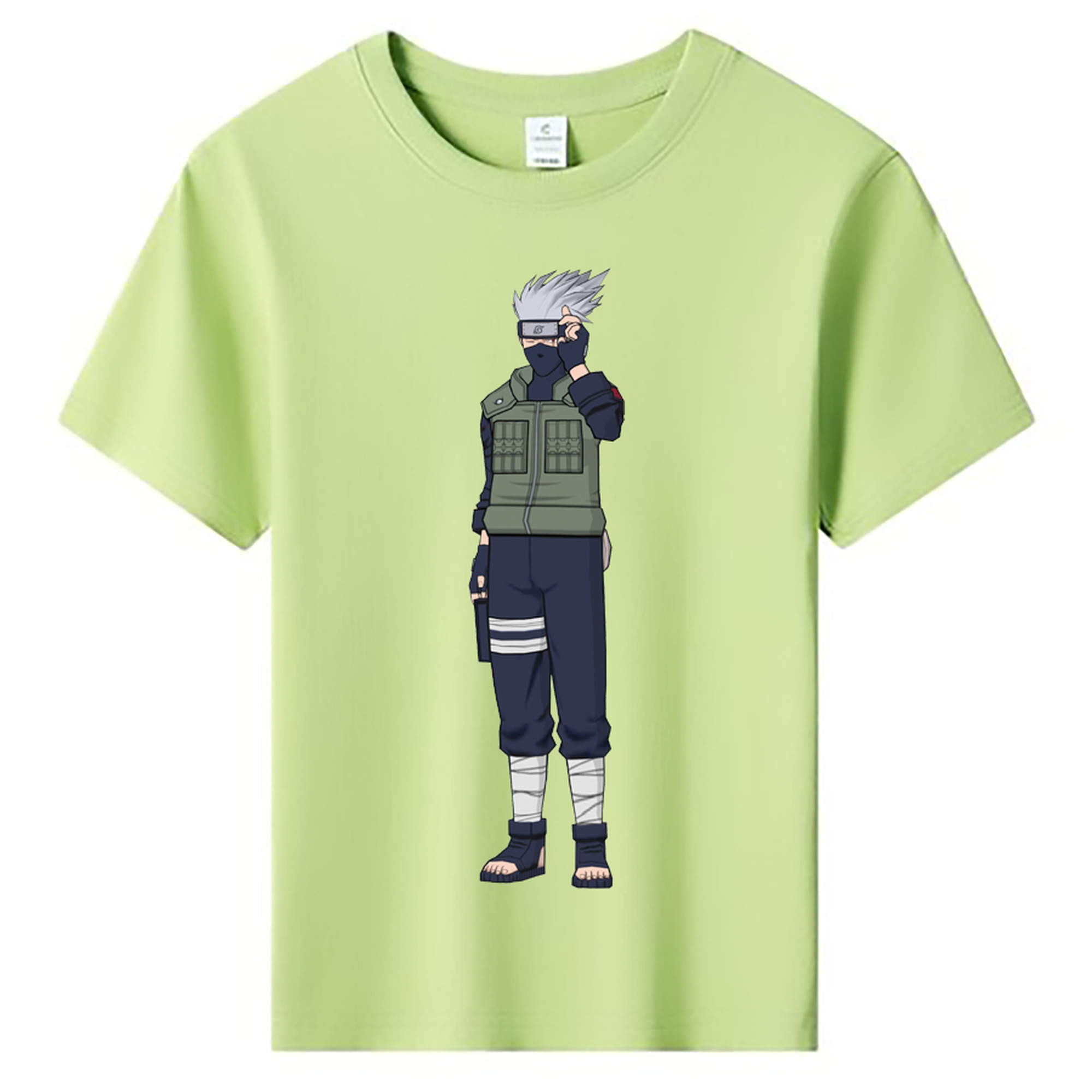 （画像用） NARUTO -ナルト- はたけ カカシ Hatake Kakashi 綿100％キッズTシャツ（フロントプリント）